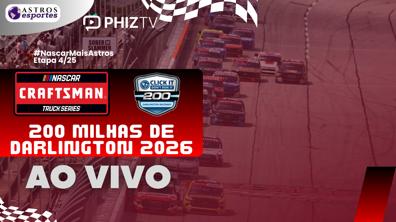 NASCAR CRAFTSMAN TRUCK SERIES 2026 | DARLINGTON 200 | AO VIVO E COM IMAGENS NA ASTROS ESPORTES