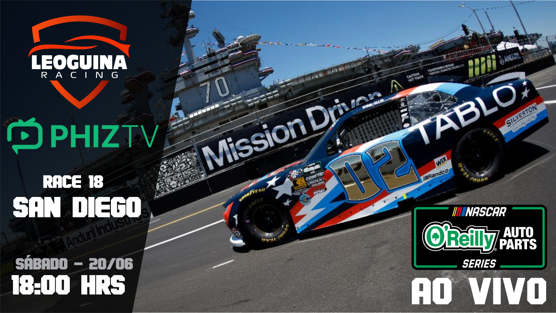 🏆 NASCAR O'Reilly AP Series 2026 | AO VIVO | Race 18 | San Diego